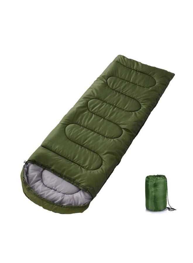 MostNow Camping Sleeping Bag, Lightweight Packable Waterproof Camping Gear Equipment to Keep Warm for Spring Summer Fall Indoor Outdoor Backpacking Hiking Travel (Green) - Image 1