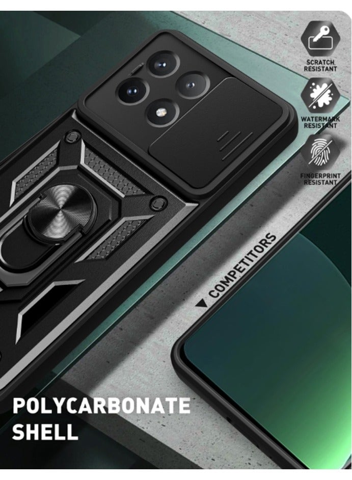 Case Cover For ITEL S23 Plus 4G/ S23+ 4G Mobile Phone , Slide Camera Lens Cover + 360°Rotating Kickstand Ring + Bumper Shockproof Phone Case - Image 5