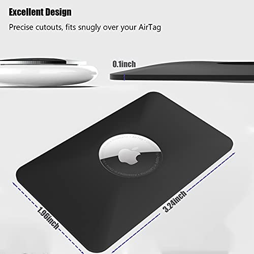 PSRAT 2PCS AirTag Case - Flex Credit Card Size Wallet Holder for AirTag, Purse, Handbag, Backpack, Clutch, Wristlet (Black) - Image 3