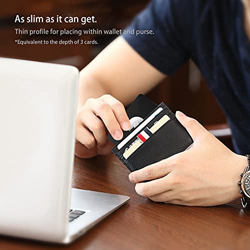 PSRAT 2PCS AirTag Case - Flex Credit Card Size Wallet Holder for AirTag, Purse, Handbag, Backpack, Clutch, Wristlet (Black) - Image 4