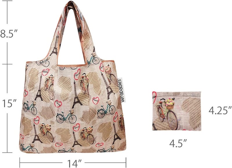 allydrew Foldable Tote Nylon Reusable Grocery Bag (Set of 2) - Image 3