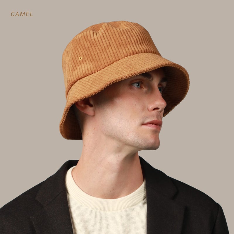 CHOK.LIDS Everyday Corduroy Bucket Hat Unisex Trendy Soft Warm Lightweight Outdoor Fisherman Fun Vacation Getaway (Camel) - Image 5
