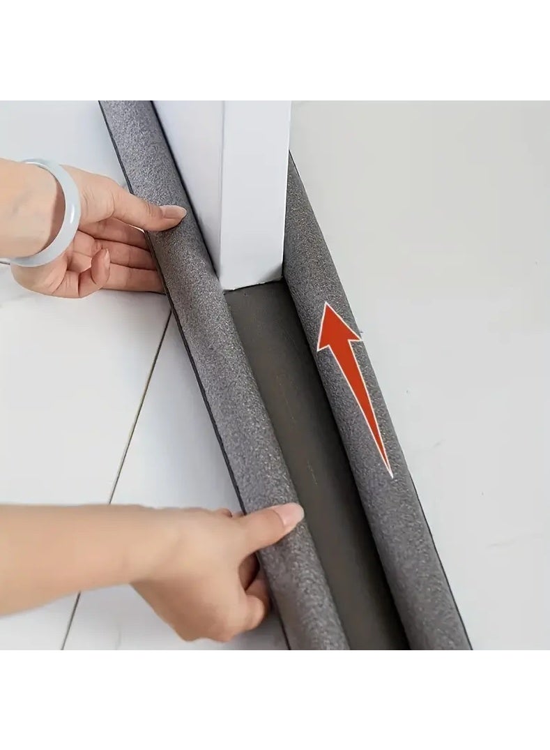 OSALIA Door Draught Stopper 96cm Under Door Draft Guard, Door Bottom Sealing Strip Soundproof Noise Reduction Weather Strip, Door Gap Blocker Keeps Out Dust, Insects & Cold Air – Easy Install - Image 2