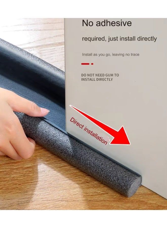 OSALIA Door Draught Stopper 96cm Under Door Draft Guard, Door Bottom Sealing Strip Soundproof Noise Reduction Weather Strip, Door Gap Blocker Keeps Out Dust, Insects & Cold Air – Easy Install - Image 5