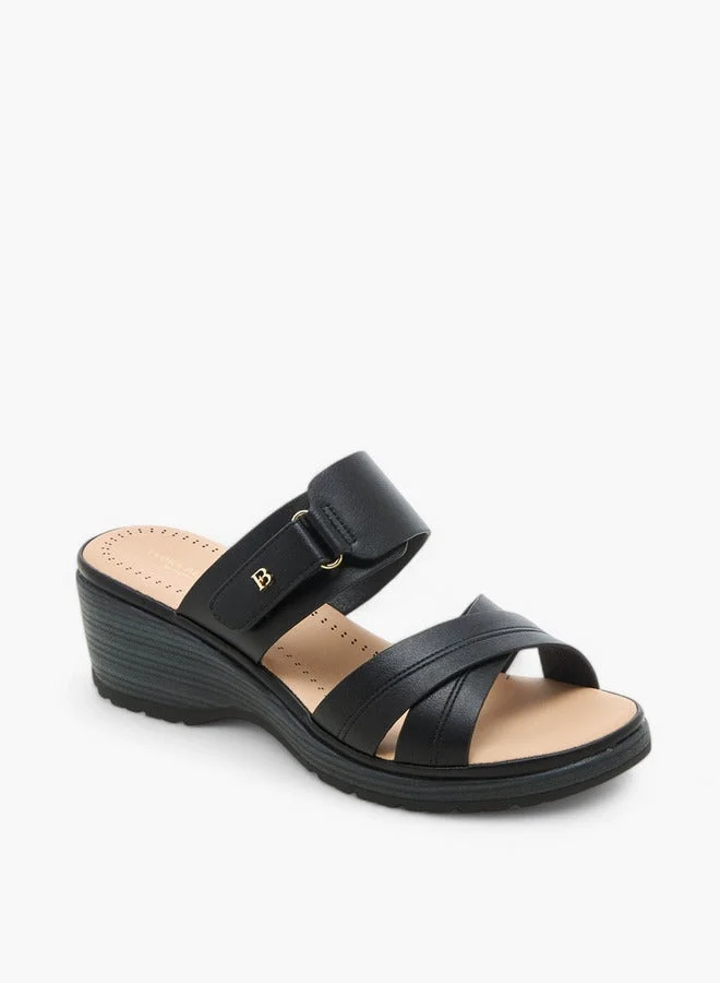 Flora Bella By Shoexpress Cross-Strap Sandals with Wedge Heel