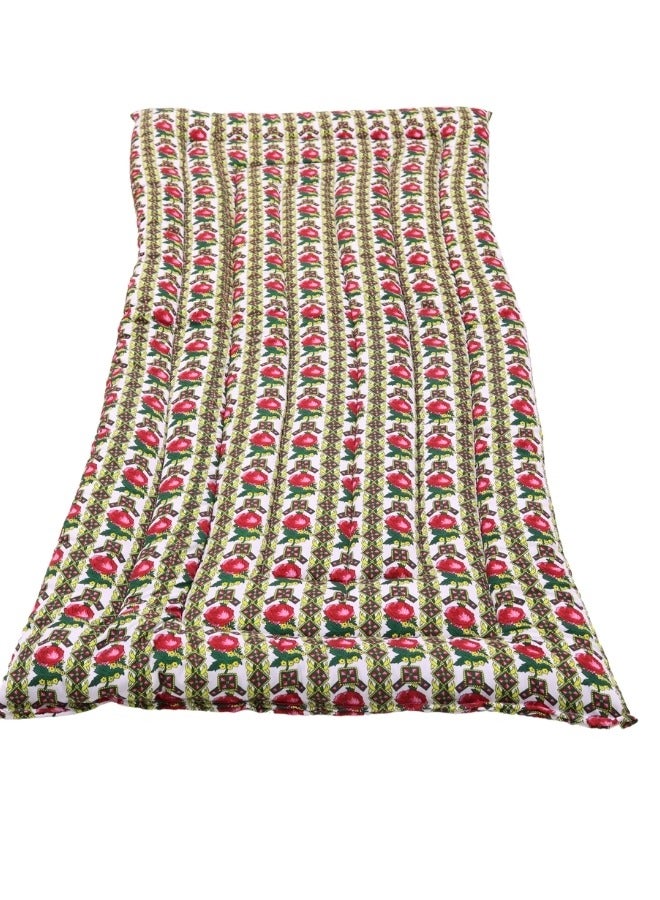 سمارت هوم بطانية نوم قطنية للمخيمات وبيوت الراحة، ناعمة الملمس، مصنوعة من مواد عالية الجودة، بطانية قطنية طبيعية لشخص واحد، مقاس 190*90*6 سم - Image 1