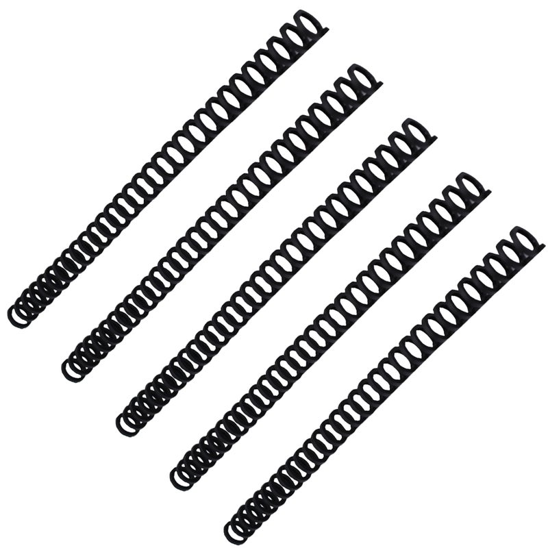 5Pcs 12mm 30-hole Loose-leaf Hinge for Book Making Loose Leaf Hinge for Notebook Cuttable Book Hinge DIY Book Hinge (Black) - Image 1