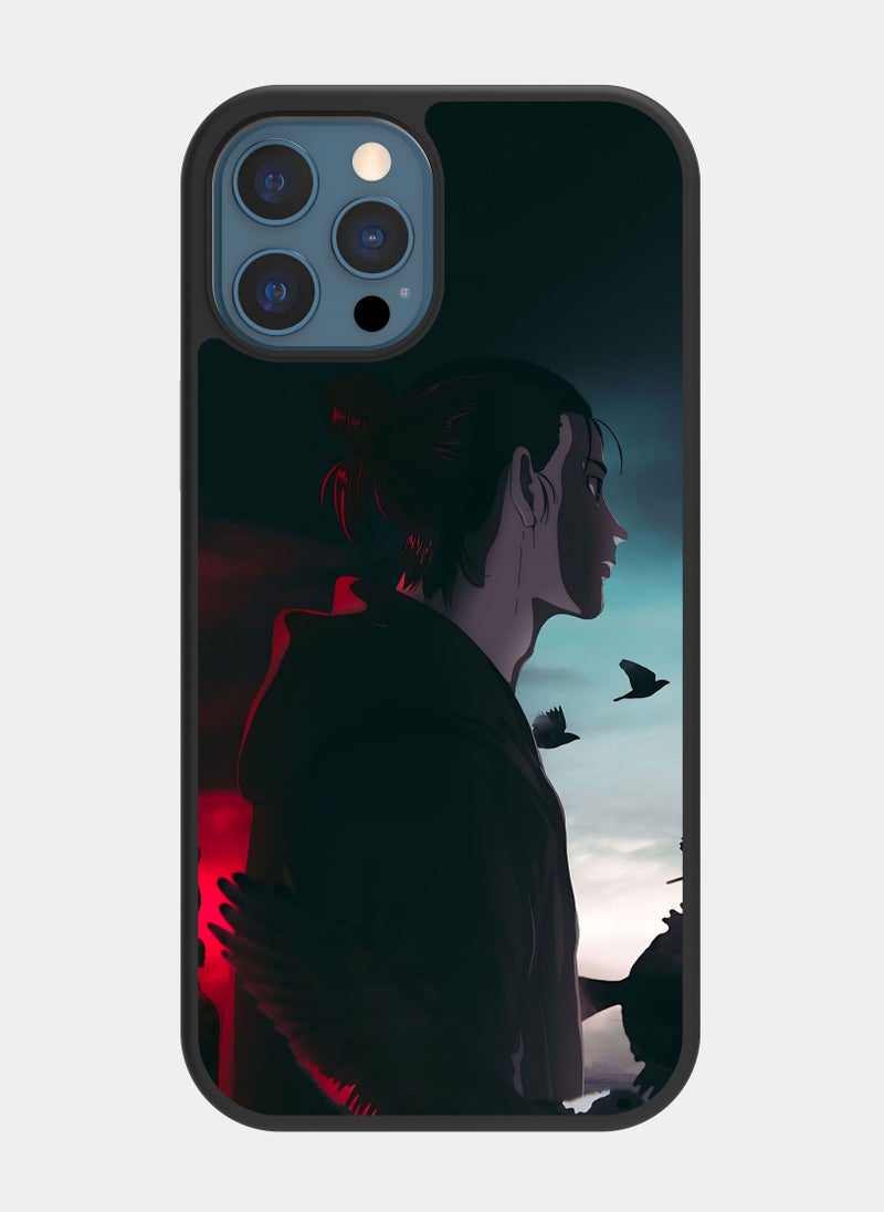 بكسلات كفر ايفون 12 برو ماكس هجوم العمالقة ايرين احمر - Image 1