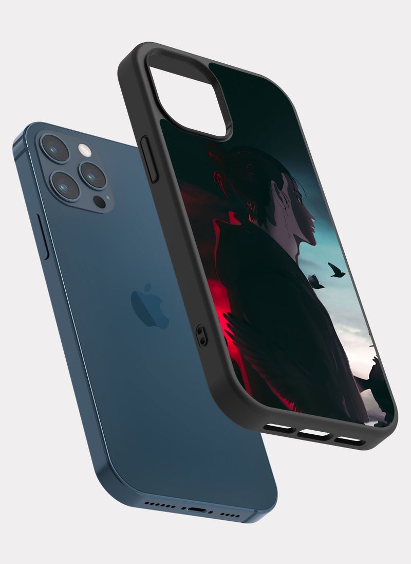 بكسلات كفر ايفون 12 برو ماكس هجوم العمالقة ايرين احمر - Image 2