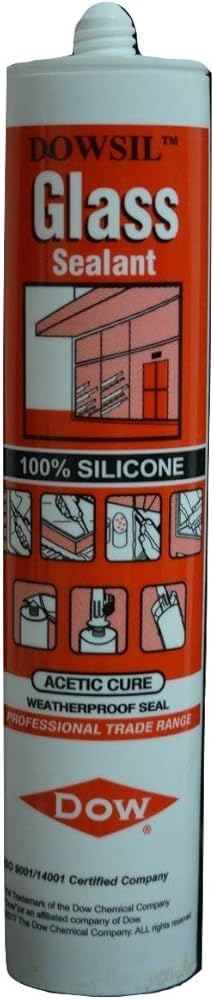 Dow Corning RTV Silicone -Acetoxy Cure Glass Sealant (Transluscent, 300 ml). - Image 1