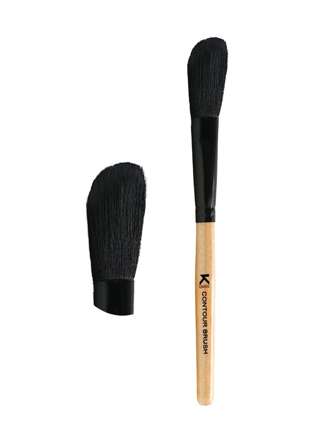 KINDED Contour Face and Neck Makeup Brush Professional Series for Makeup Beauty with Smooth Soft Synthetic Hair Bristles Anti Rust Aluminium Ferrule Natural Wooden Handle Grip - Image 1