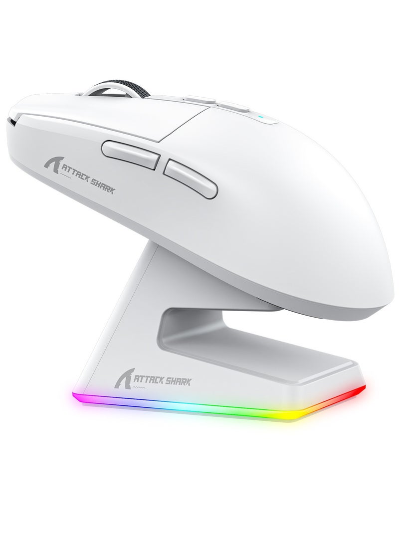 Attack Shark X6 Lightweight Wireless Gaming Mouse with 3 Mode Wired 2.4G BT5.2 Up to 26K DPI RGB Touch Magnetic Charging Base - Image 2