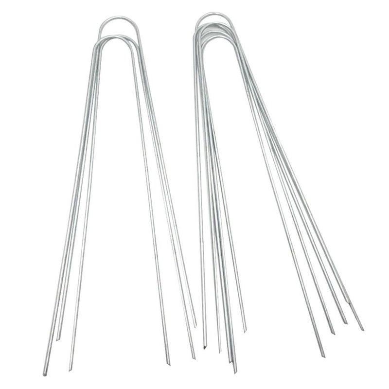 50 PCS Steel Landscape U shaped Stakes Pins Staple Peg for Ground Garden Farm Grass Tent  Fence - Image 1