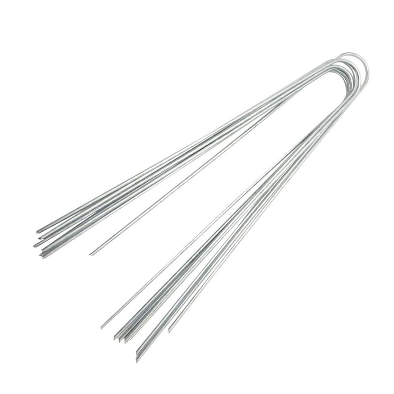 50 PCS Steel Landscape U shaped Stakes Pins Staple Peg for Ground Garden Farm Grass Tent  Fence - Image 2