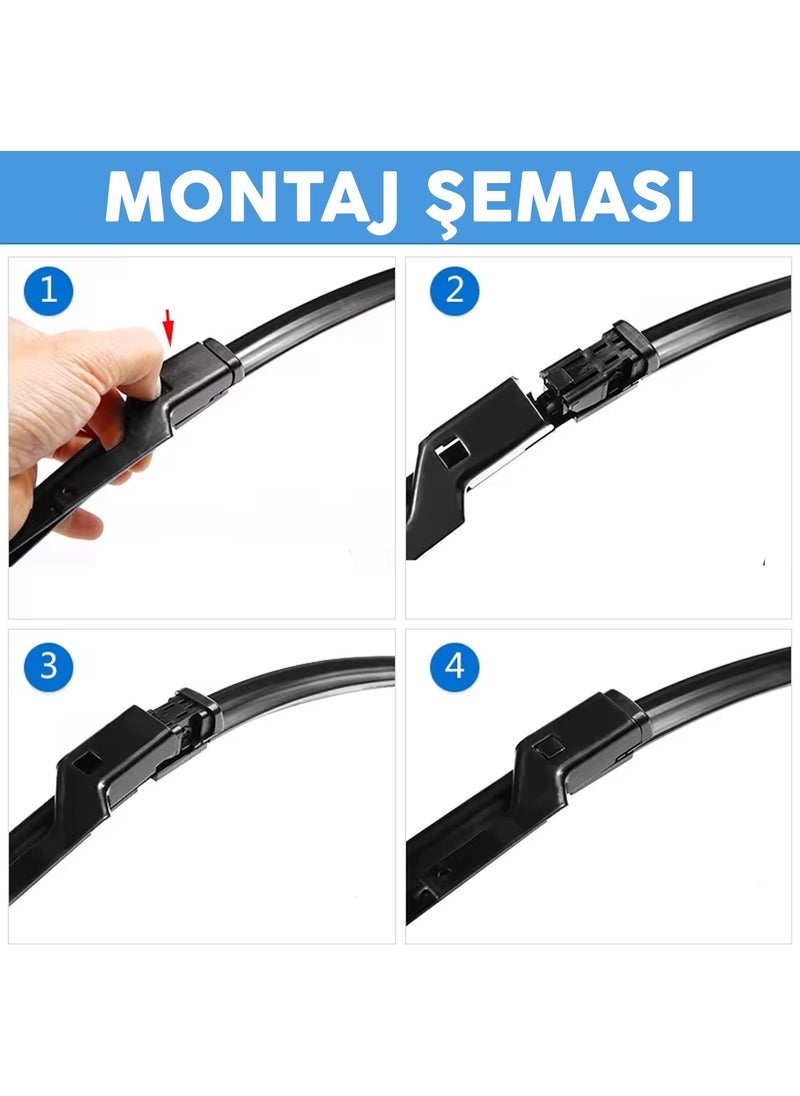 RBW - Banana Wiper Set Compatible with 2016 - 2022 Honda C-Hr Model - Image 1