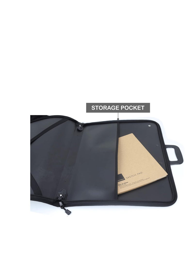 Isomars A3 Artist Portfolio Case, Art Portfolio Carrying Bag, Painting Drawing Board Bag, Student Portfolio Drawing Painting Sketch Bag, Art Folder Art Supplies, Artwork Storage Bag (48x37cm)  - Image 3