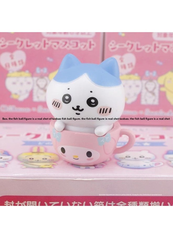 Generic - Self-deprecating Bear Chiikawa Jiyika Wa Lian Sanrio Blind Box Ornaments Usaki Hachi And Friends Hand-made-Color:Self-mocking Bear Pendant [full Set Of 6] Non-duplicate-Specifications:[color Box] With Steel Seal, No After-sales Service After Unpacking - Image 1