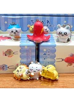 Self-deprecating Bear Chiikawa Jiyika Wa Lian Sanrio Blind Box Ornaments Usaki Hachi And Friends Hand-made-Color:Self-mocking Bear Pendant [full Set Of 6] Non-duplicate-Specifications:[color Box] With Steel Seal, No After-sales Service After Unpacking