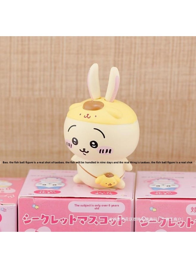 Generic - Self-deprecating Bear Chiikawa Jiyika Wa Lian Sanrio Blind Box Ornaments Usaki Hachi And Friends Hand-made-Color:Self-mocking Bear Pendant [full Set Of 6] Non-duplicate-Specifications:[color Box] With Steel Seal, No After-sales Service After Unpacking - Image 1