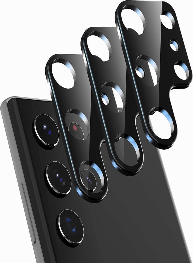 Diruite 3-Piece Anti-Scratch Camera Lens Protector for Samsung Galaxy S22 Ultra 5G, Ultra-thin HD Tempered Glass Screen Protector
