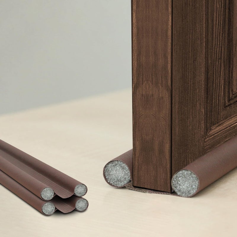 B-Safe PVC Door Bottom Sealing Guard-Made of High Level of Quality Vinyl, Water & Soundproof, Pest Control, Basic Set up, Size- 36" Inch, Brown |Set of 2 - Image 1
