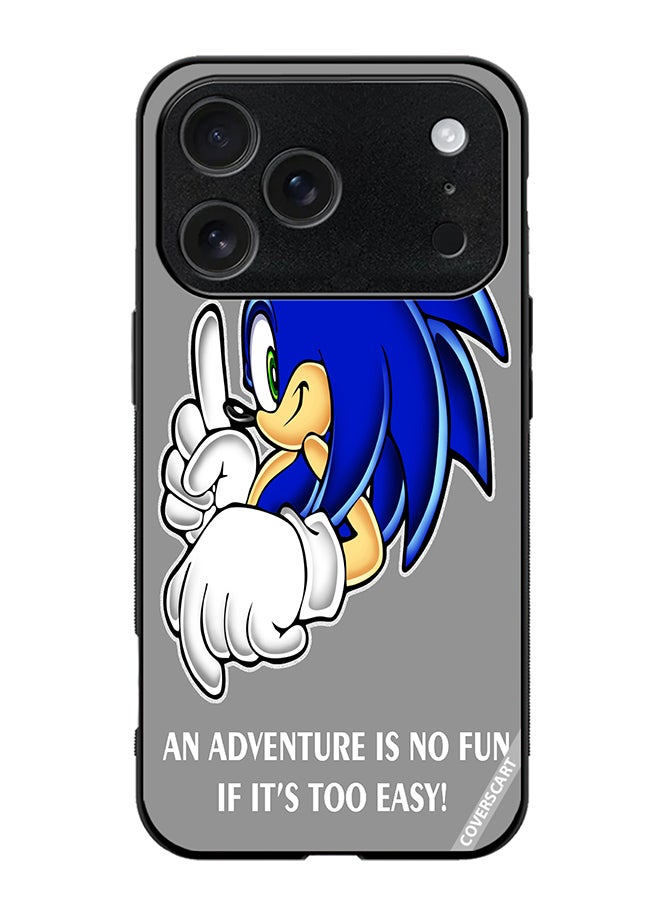COVERSCART Protective Case Cover For Apple iPhone 17 Pro Max Sonic With Quote Design Grey