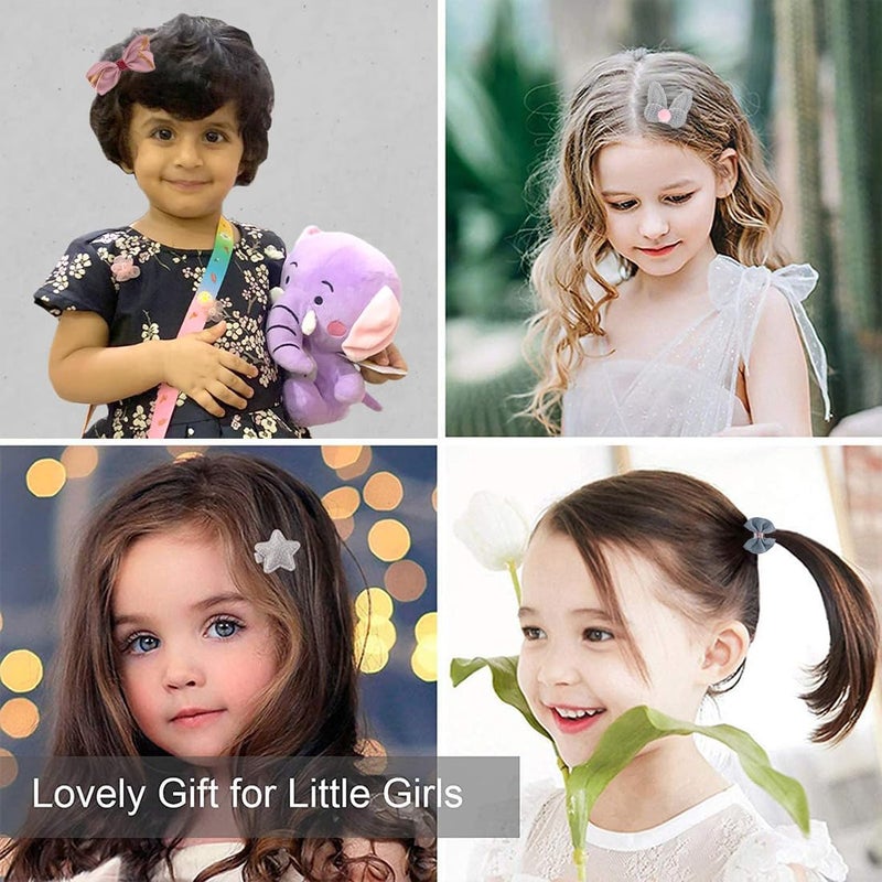 kapimo 36 pcs Hair Clips for Baby Girls Toddlers Assorted Stylish Fashion Kids Hair Accessories Gift Set Box - Image 3