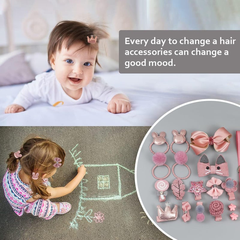kapimo 36 pcs Hair Clips for Baby Girls Toddlers Assorted Stylish Fashion Kids Hair Accessories Gift Set Box - Image 2
