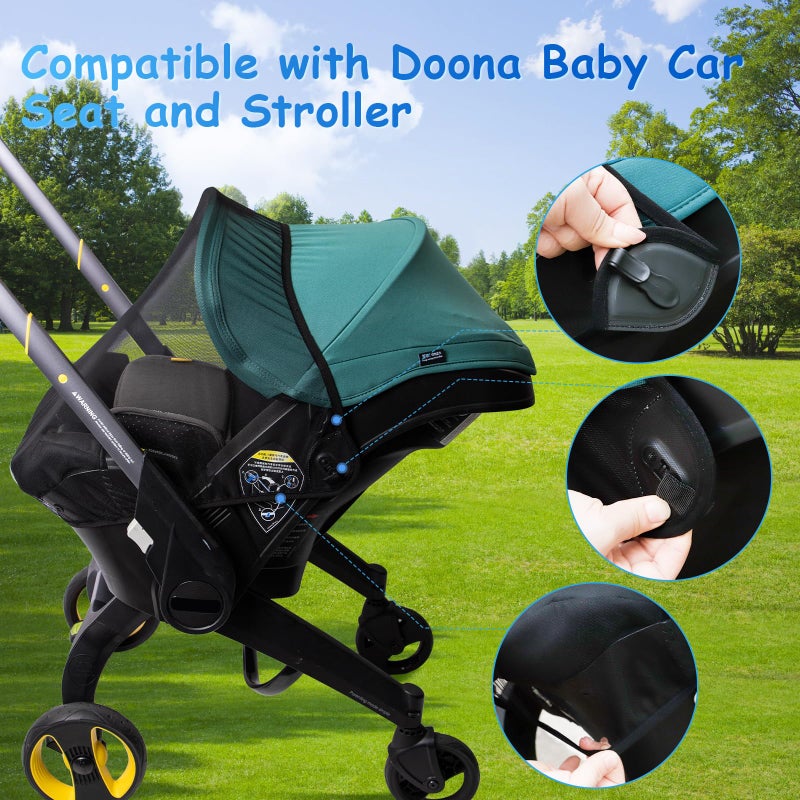 TRIPDAILY Mosquito Net for Stroller, Compatible with Doona Stroller & Car Seat, Premium Quality Machine Washable, Stoller Accessories, Breathable,Easy to Store(with a Storage Bag), Portable - Image 3