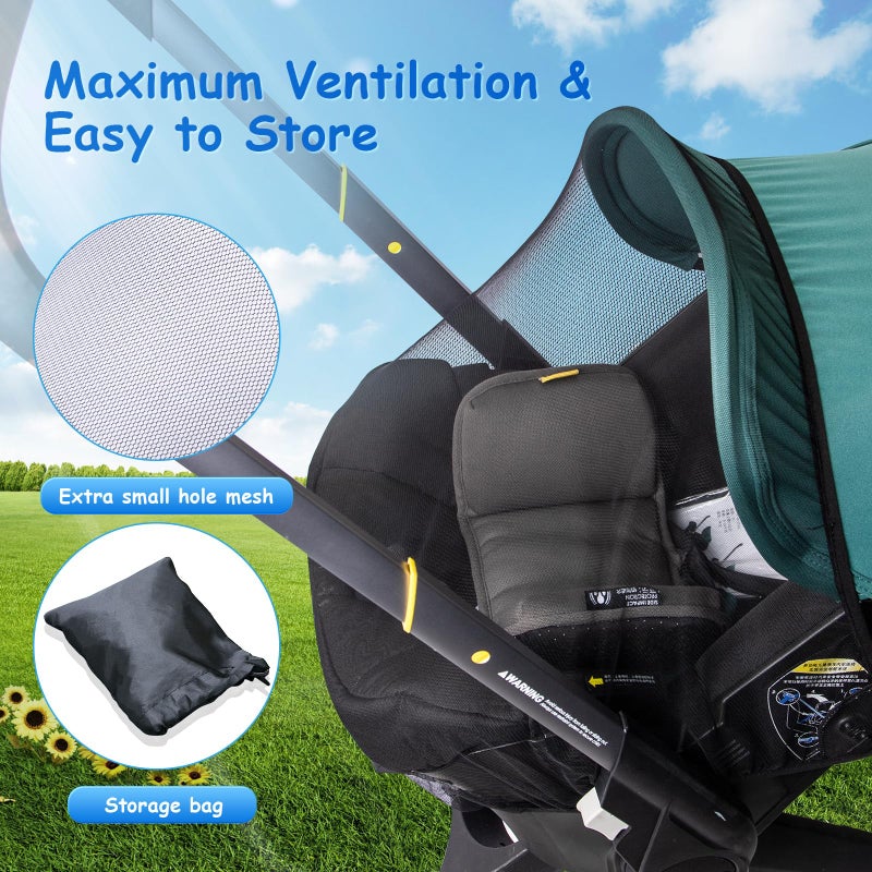 TRIPDAILY Mosquito Net for Stroller, Compatible with Doona Stroller & Car Seat, Premium Quality Machine Washable, Stoller Accessories, Breathable,Easy to Store(with a Storage Bag), Portable - Image 5