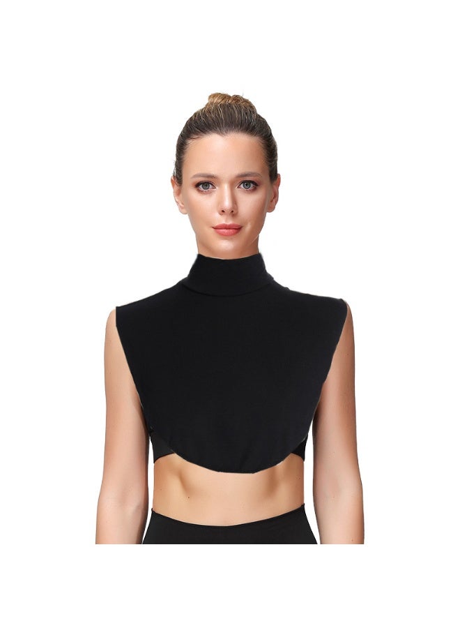بلوزة نصفية بياقة قابلة للفصل للجنسين من مادة مودال بياقة عالية مزيفة لتدفئة الرقبة - Image 2