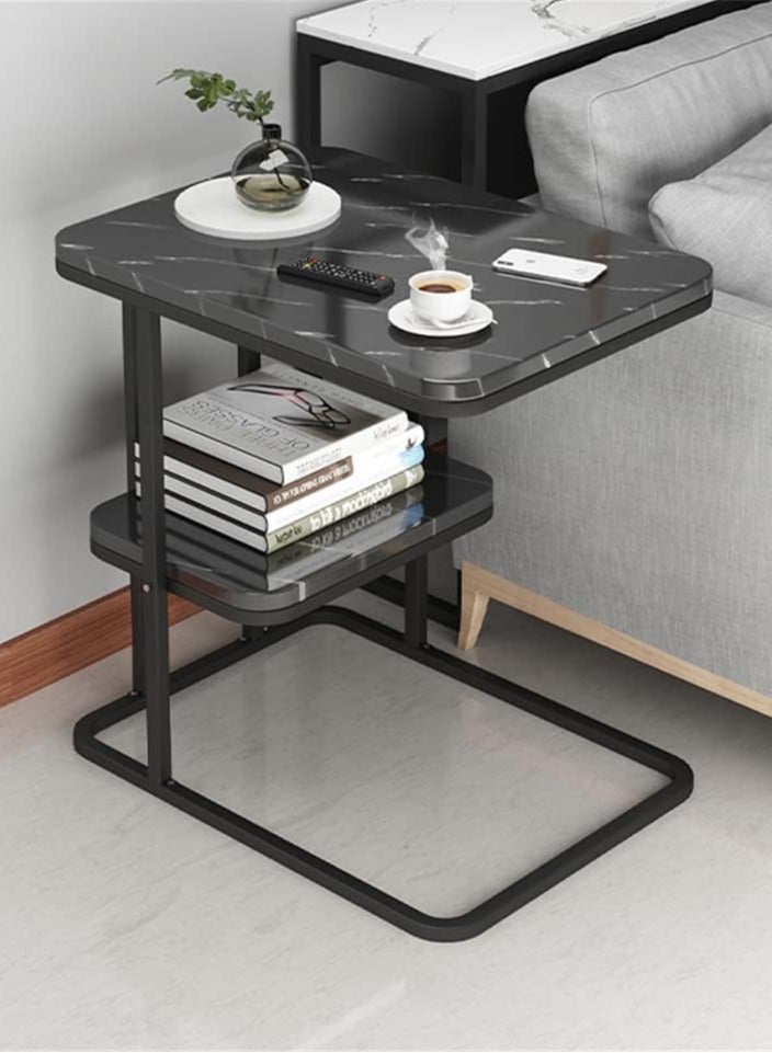 DubaiGallery Coffee Table Living Room,Two Tiers Tea Table for Living Room Furniture End Table - Image 2