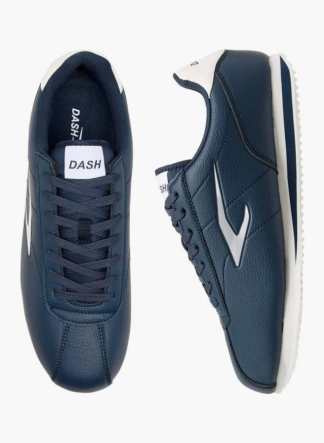 Dash NAVY Solid Lace-Up Sports Shoes  | Best Price UAE