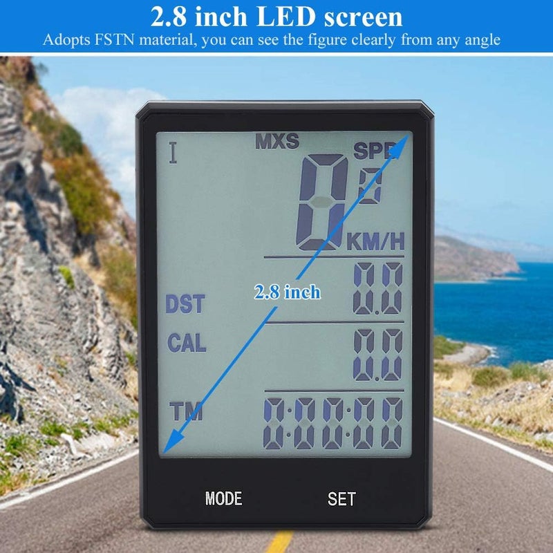 woobles Bicycle Speedometer Wireless, Bike Bicycle Computer Speedometer Odometer Cycling Measurable Stopwatch - Image 4