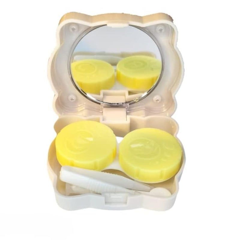 Generic Cute Pocket Mini Contact Lens Case, Travel Kit, Easy Carry Kit, Mirror + tweezers + stick connection + lens holder., durable, and easy to use. - Image 2