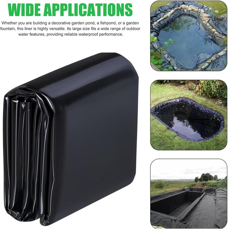 بطانة البركة القابلة للطي المقاومة للثقب والتمزق من البولي إيثيلين 118 × 157 5 بوصة لبركة الأسماك الخارجية - Image 4