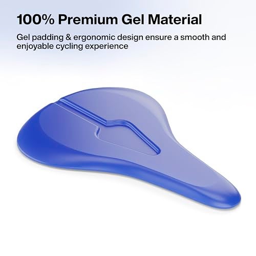 FOVERA Gel Bicycle Saddle Seat Cushion Cover for Indoor Outdoor Cycling, Exercise Cycle - Soft and Washable, 100% Gel Material, Made in India - Image 4