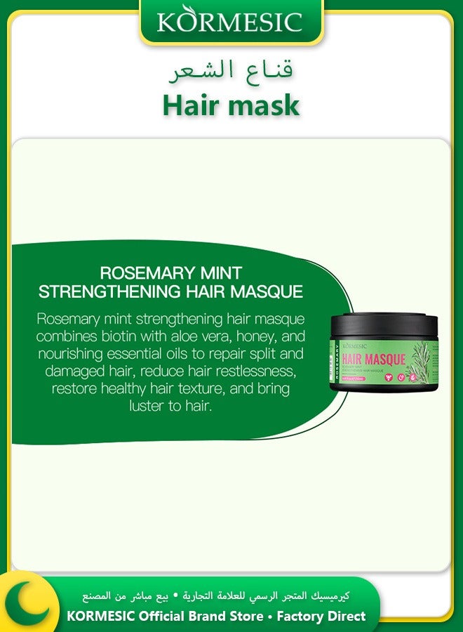 Kormesic Rosemary Mint Hair Mask 250ml Deep Conditioning Treatment For Damaged Hair - Image 3