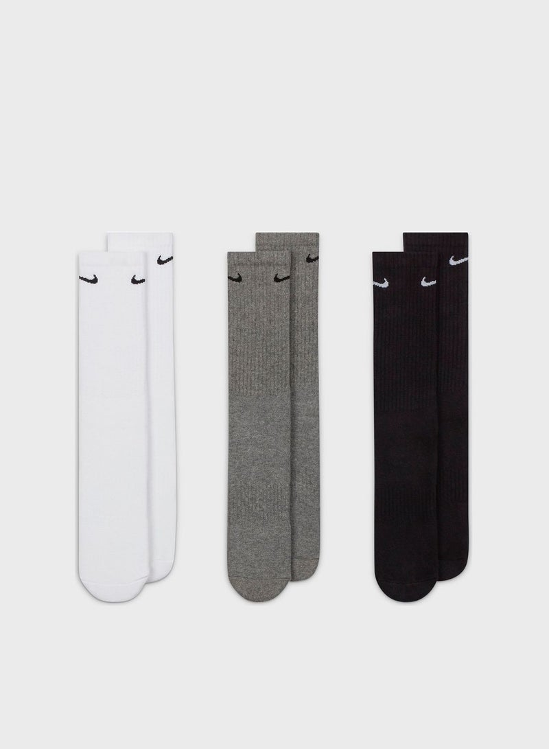 Nike 3 Pack Cushion Crew Socks  - Image 2