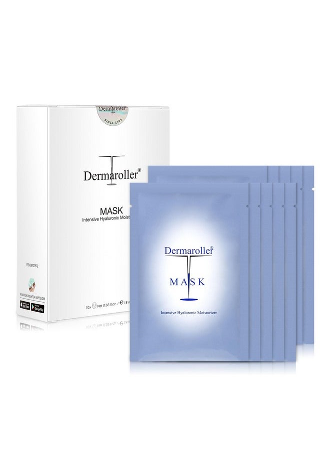 Dermaroller Dermaroller, Silk Face Masks Intensive Hyaluronic Acid Moisturizer with Matriyxl 3000 Tocopherol Boost Collagen Hydrate Dry Skin Reduce Fine Lines Wrinkles SingleUse Masks (Pack, 10.00)  - Image 1