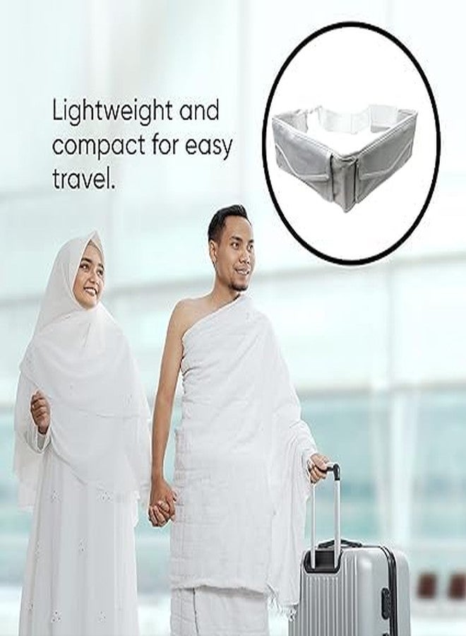 TheMujtaba® Adjustable Ihram Belt with Squeeze Belt Release System, Front Pockets and Zippered Compartments - Perfect for Hajj and Umrah - Image 4