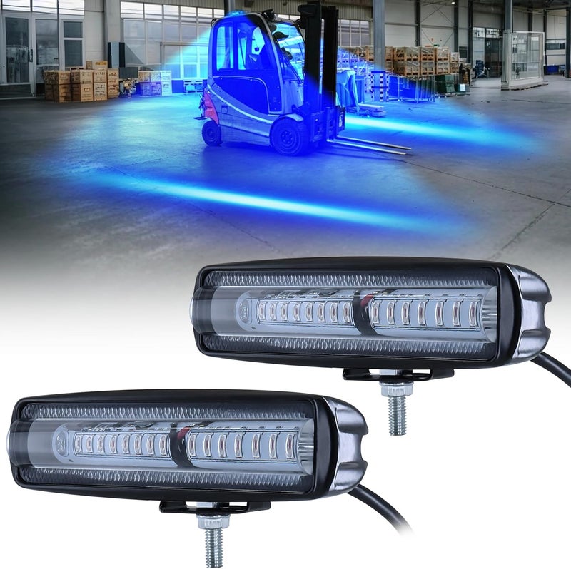 eTzone New LED Forklift Safety Light Blue Side Zone Warning Lights Warehouse Pedestrian Area Truck Safety Lamp 30W, DC 12-80V - Image 1