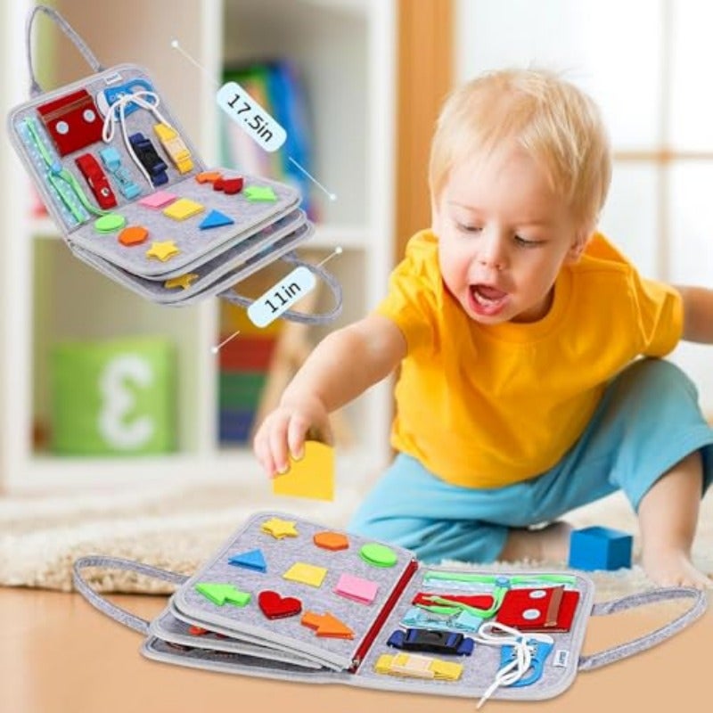Soofam Busy Board for ToddlersBusy Book Montessori Toys for 3-5 Year Old Sensory Board Learning Activities for Fine Motor Skills Preschool Activities Educational Travel Toy Gifts for Boys Girls - Image 2