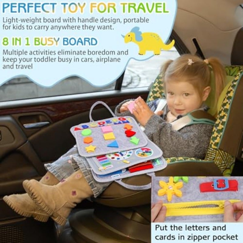 Soofam Busy Board for ToddlersBusy Book Montessori Toys for 3-5 Year Old Sensory Board Learning Activities for Fine Motor Skills Preschool Activities Educational Travel Toy Gifts for Boys Girls - Image 5