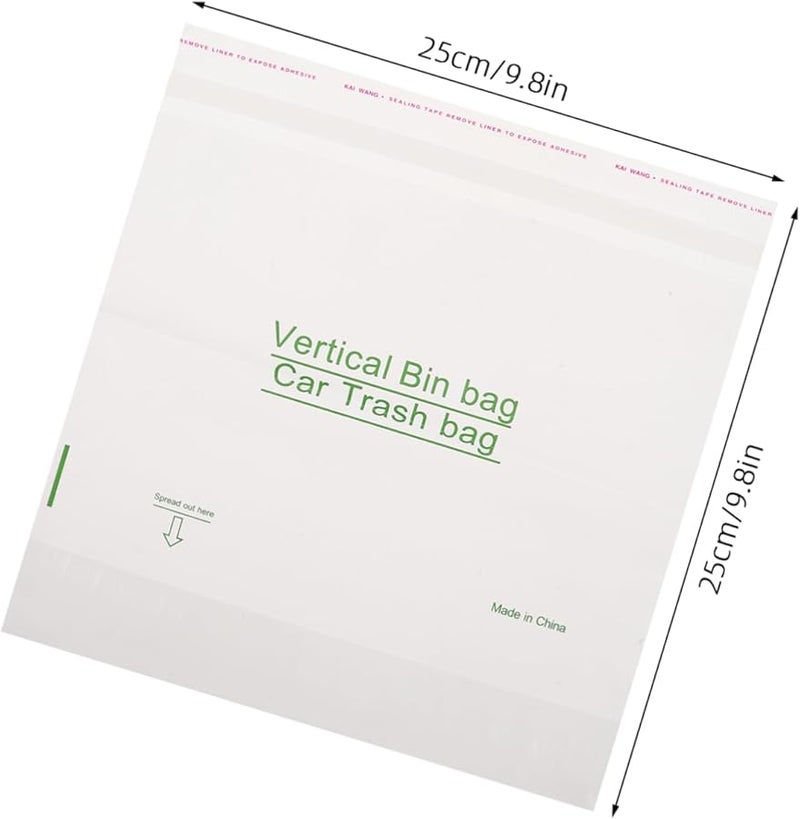 GANAZONO 40 حقيبة قمامة لاصقة للسيارة قابلة للتصرف، أكياس قمامة صغيرة للمركبة والمطبخ والمكتب - Image 3