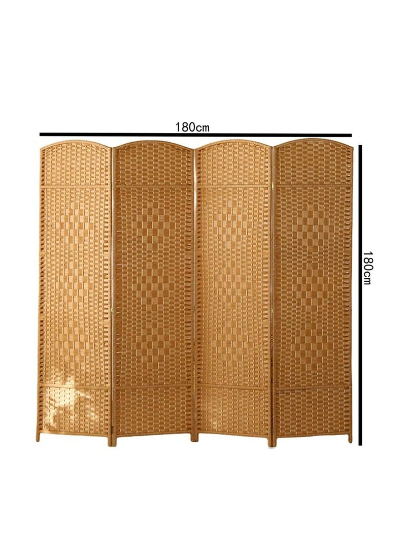 LINGWEI 180x180cm Versatile 4-Panel Bamboo Room Divider – Freestanding, Foldable Privacy Partition with Elegant Natural Shades – Ideal for Home, Office, or Restaurant - Image 3