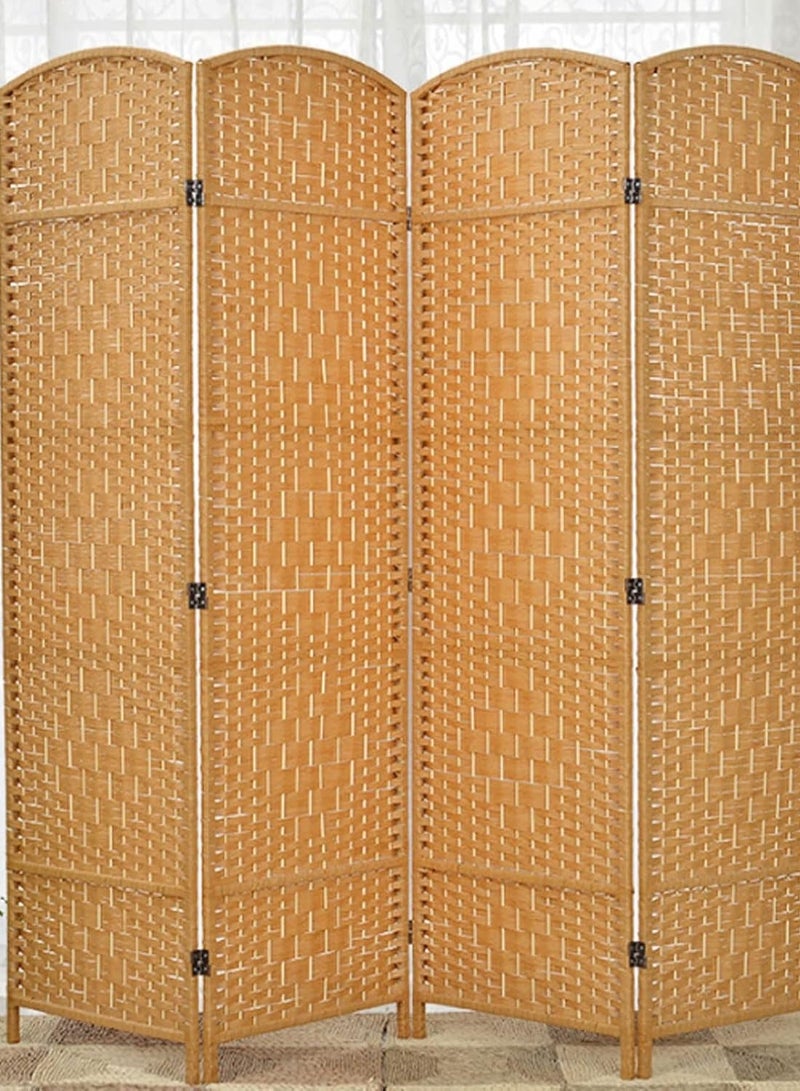 LINGWEI 180x180cm Versatile 4-Panel Bamboo Room Divider – Freestanding, Foldable Privacy Partition with Elegant Natural Shades – Ideal for Home, Office, or Restaurant - Image 2