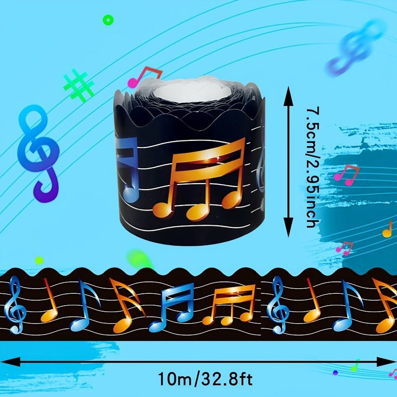 Colorful Musical Piano Frame Bulletin Board Decorative Border HB-091 Non-Adhesive Craft Strips - Image 3