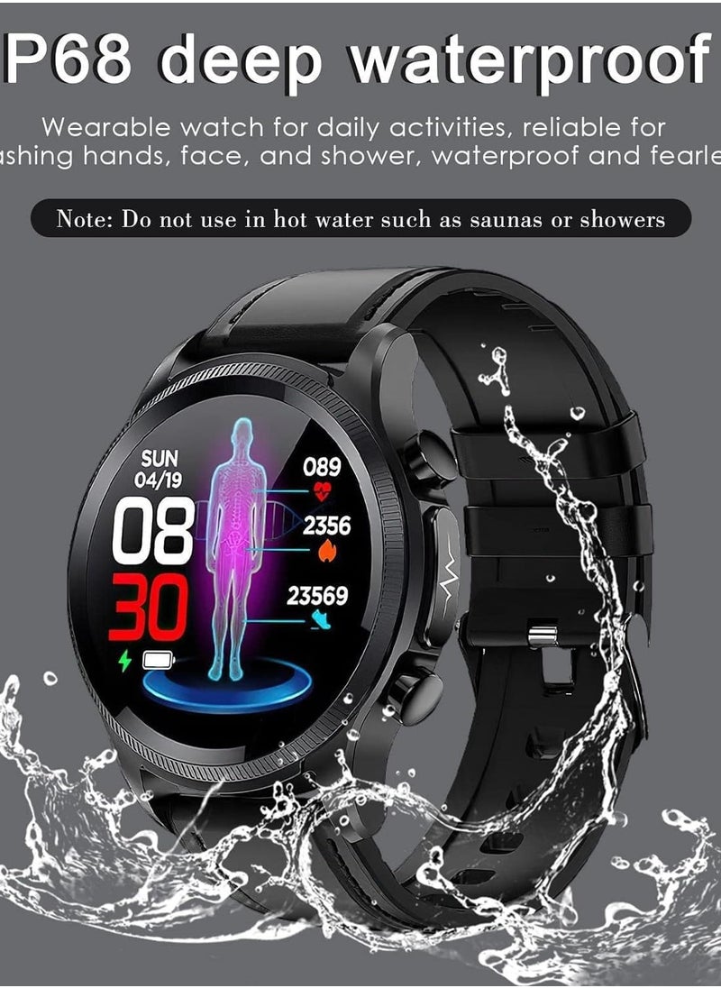 AROAQ - Smart Watch Blood Glucose Monitor, Women Men Fitness Tracker,With Body Temperature ECG+PPG HRV Heart Rate Blood Pressure Oxygen Monitor, Sports Waterproof Smart Watch - Image 1