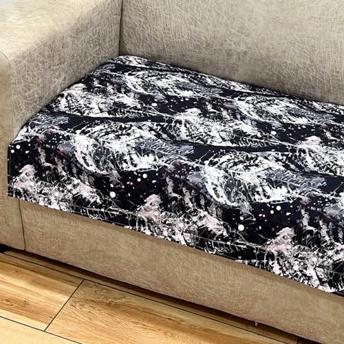 AMAZE ATTIRES Velvet Printed Sofa Seat Cover For 3 Seater With Heavy Antiskid Backing & Easily Machine Washable Sofa Seat Runner For Couch Or Home Living Area (22 X 68 Inches) Aaqsr003-3 - Image 2